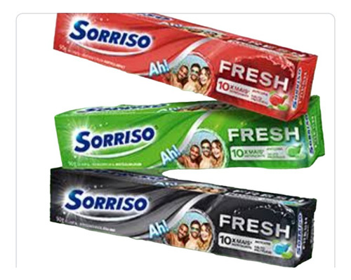 Gel Dental Sorriso Fresh Sortidos 90g Kit C/36