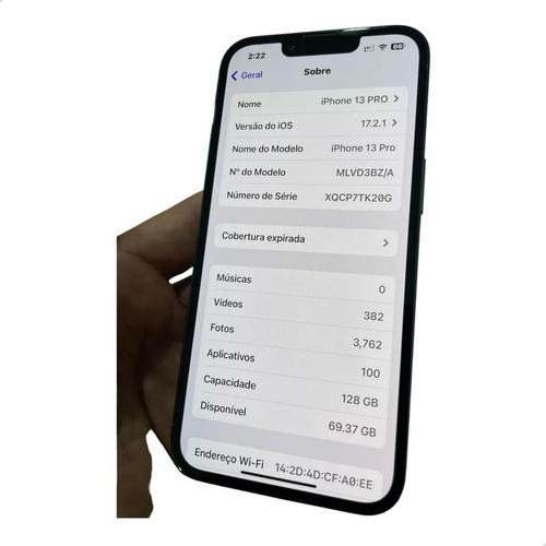 iPhone 13 Pro 128g Azul-sierra Apple Semi Novo Particular Fb (Usado)