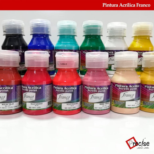 Imagen 2 de 2 de Pintura Acrílica Franco Arte (20 Colores)