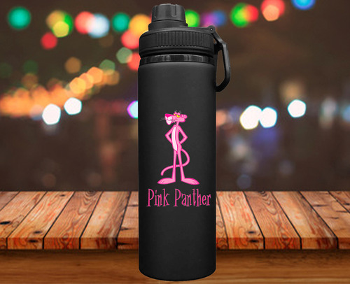 Termo Botella Agua Nova 750 Ml Pantera Rosa 3d
