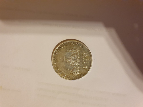 Moneda 500 Liras De Plata 1960 República Italiana 