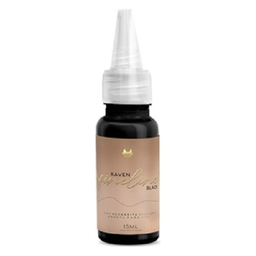Tinta Tatuagem Preto Raven Black Fine Line 15ml Easy Glow