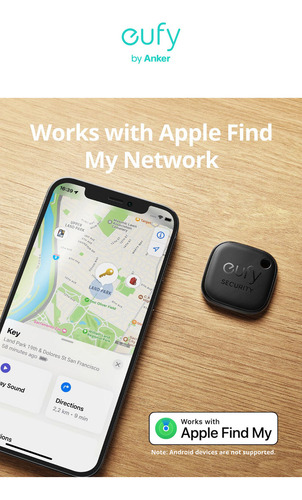 Rastreador Smart Track Tag Gps Eufy Compatível Apple Airtag