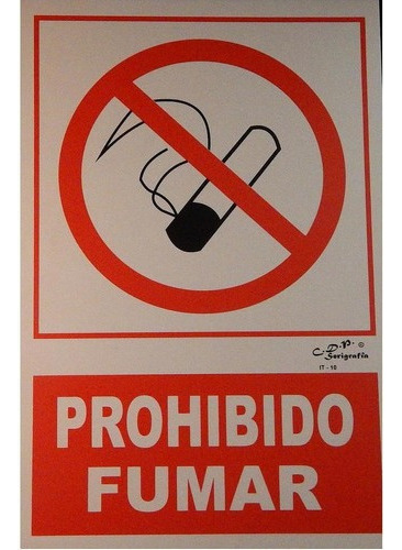 Cartel De Prohibido Fumar