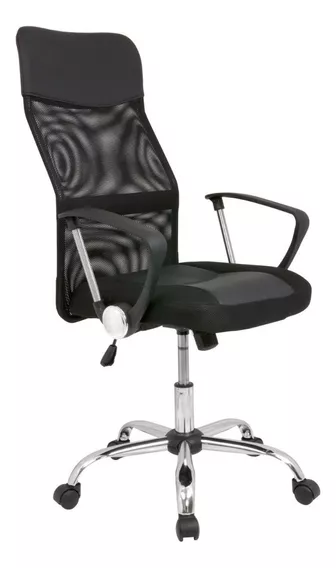  Silla Sillon Ejecutivo Oficina Reclinable Ergonomica Color Negro Material del tapizado Tela/Cuero sintético