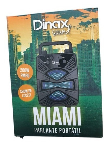 Imagen 1 de 2 de Parlante Inalambrico Bluetooth Dinax Miami 200w Ade