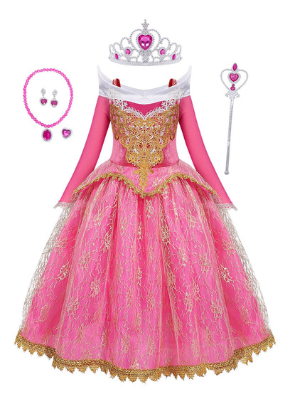 para Halloween Carnival Disfraces Traje de Bella Durmiente para niñas Muchachas AmzBarley Disfraz Princesa Aurora Vestido niñas 