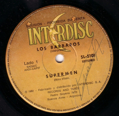 Los Barbaros Supermen Mi Nueva Cancion Vinilo Beat Pvl