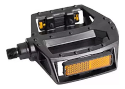 Pedal Plataforma Preto Alumínio Rosca Grossa 9/16 Bicicleta