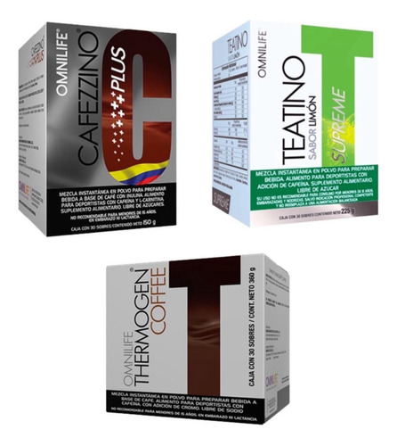 Pack Para Bajar De Peso Cafezzino Thermogen Y Teatino.