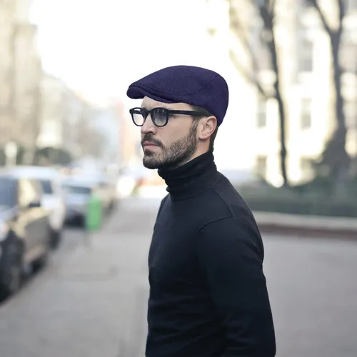 Fitted newsboy cap sales