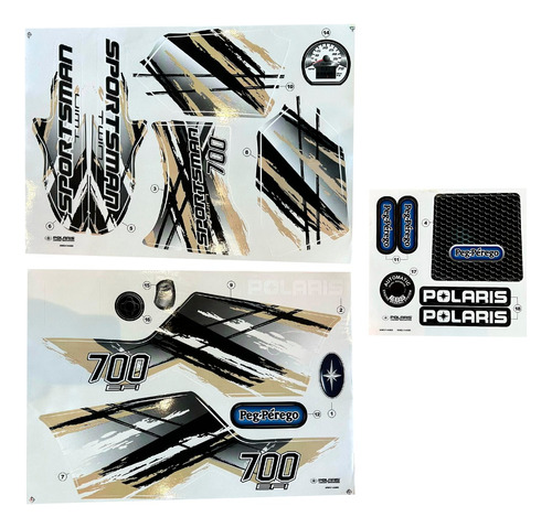 Kit De Adesivos Polaris Sportsman 700 Twin Red Peg Perego