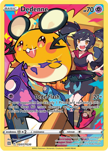 Cartas Pokemon Dedenne Tg07/tg30 Full Art Brs