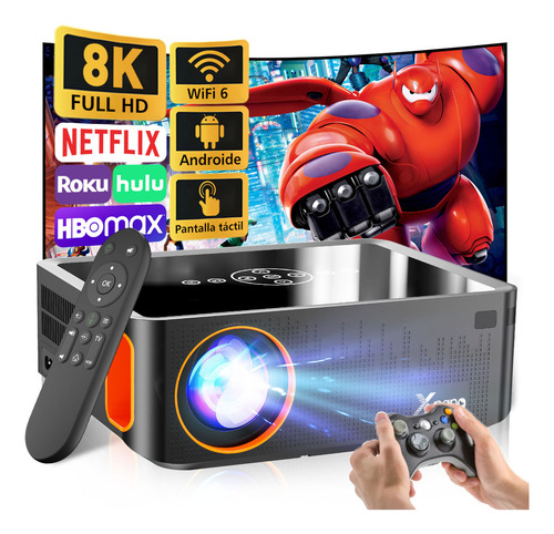 Proyector Xnano Professional 4k Android 5g Wifi Full Hd 1080p Color Gris