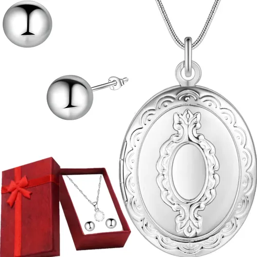 comprar Set Plata 925 Corazón Madre Hijos Mama Aros Collar Joyas