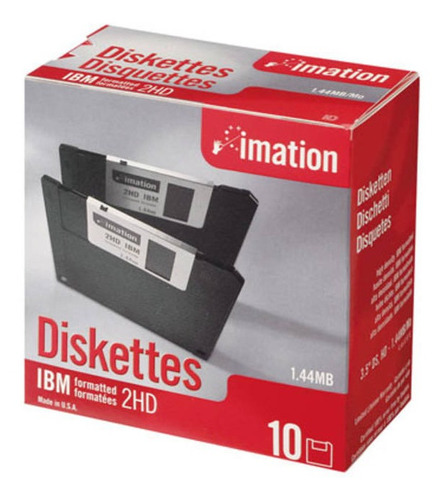 Caja Disckettes Imation 3.5  Ds, Hd - 1.44mb/mo