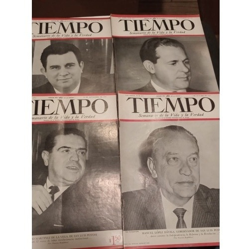 Revista Tiempo Lote De Cuatro Año 1961 Excelente Estado