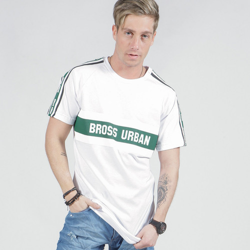 Remera M/c M/r Est Fte/ Homb Fja Verde