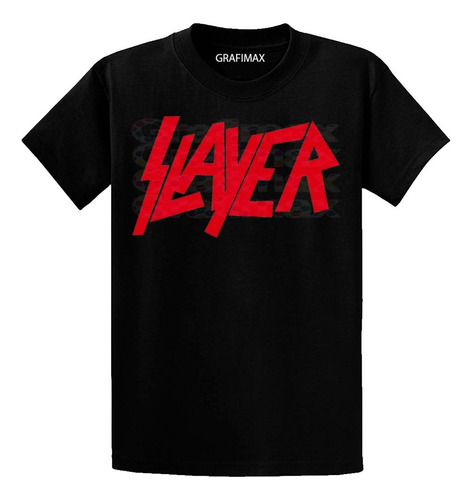 Polera Slayer Logo Metal Rock Bandas Grafimax