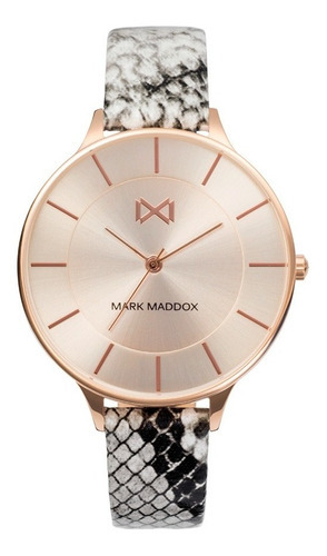Reloj Mark Maddox Mujer Coleccion De Lujo Color De La Correa Rosa Color Del Bisel Plateado Color Del Fondo Blanco