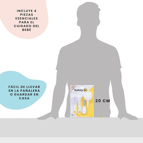 Set De Cuidado Básico Para Bebé: Cepillo, Cortaúñas Y Aspira