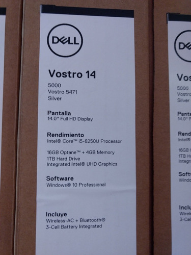 Laptop Dell Vostro 5471 Core I5 8250 1tb 4gb Ram + Optane