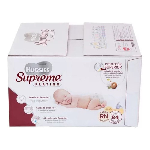 Pañales Huggies Supreme Recién Nacido Con 84 Pañales