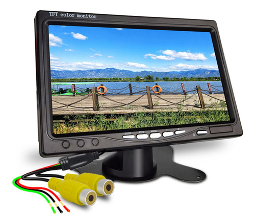Hd 7 Pulgadas Coche Tft Lcd Espejo Monitor Pantalla De