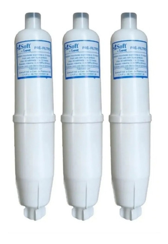 Imagem 1 de 5 de Kit Com 03 Refil Pré Filtro Soft Everest Purificadores