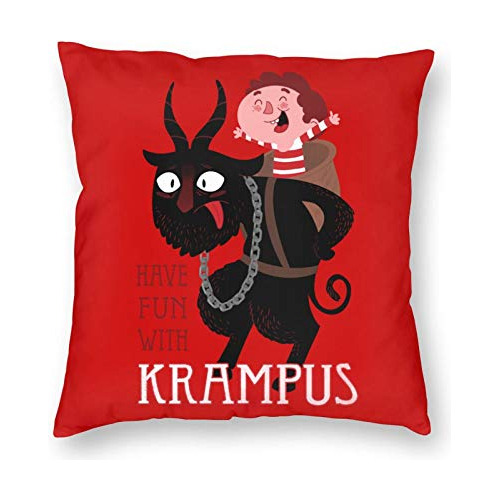 Fundas De Cojín Decorativas Navideñas Krampus 18x18 P...