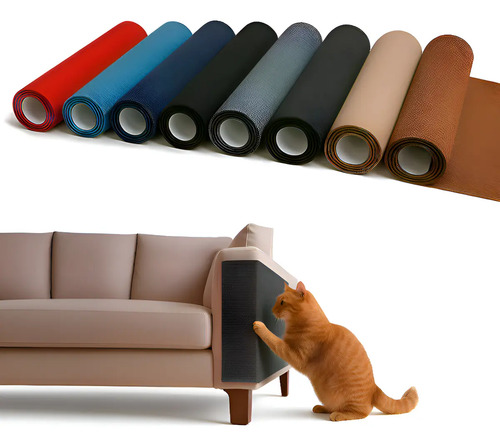 Arranhador E Protetor De Sofá Carpete Adesivo Gatos 200x50cm Cor Cinza