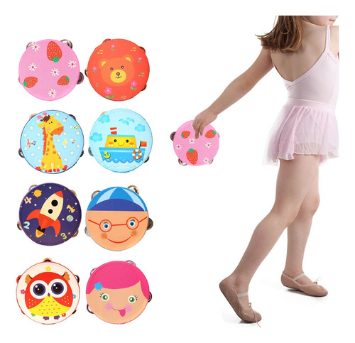 / (h) Mini Pandereta De Mano For Niños Pequeños, 6 Pulgadas,