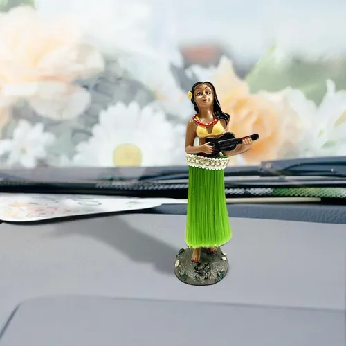 Figura Hawaiana Solar Para Coche | Chica Hula Que Baila Con El Sol | Decoración Divertida Para Tablero