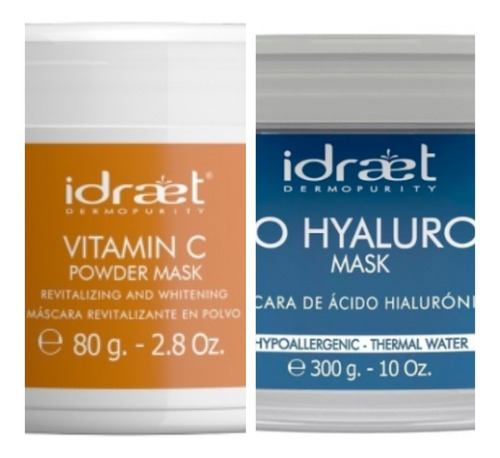 Duo Idraet Vitamin C Powder Mask Y Pro Hyaluron Mask Antiage