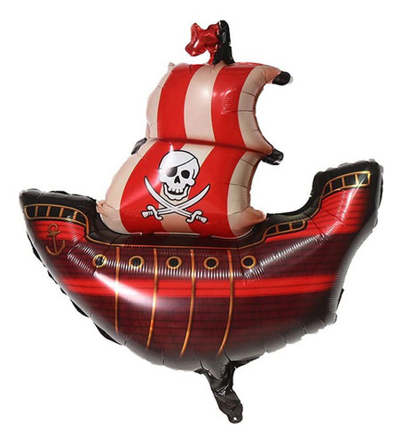 Pack 10 Globos Modelo Barco Pirata 85 X 70 Cms.