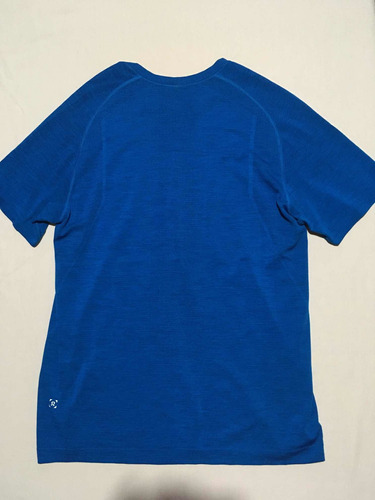 Playera Deportiva Yoga Lululemon Azul Metálico Mediana M