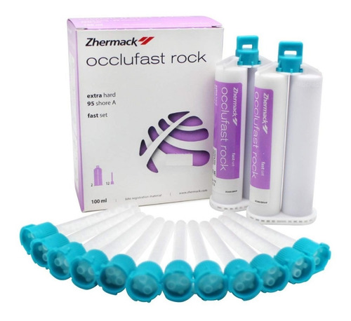 Silicona Occlufast Rock Zhermack Registros Oclusales 2x50ml