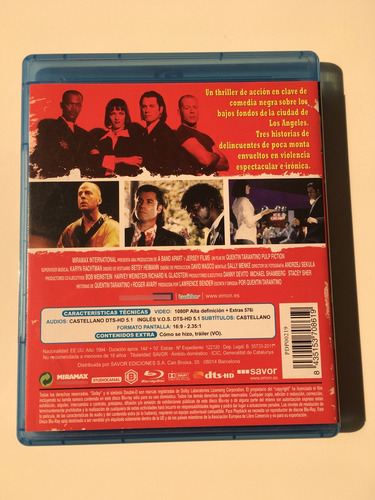 Película Tiempos Violentos Pulp Fiction Blu-ray Full Hd