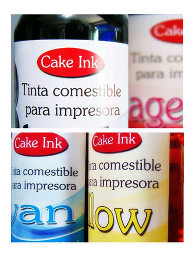 Tinta Comestível Corante Papel Arroz P/ Epson Kit 5 X 100ml