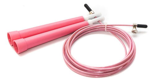 Speed Rope Soga Para Saltar De Crossfit Acero Recubierto Color Rosa