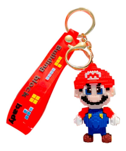 Llavero Mario Bross Colores Luigi 3d En Silicona 3 Piezas