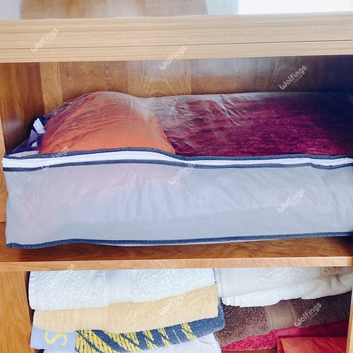 Organizador Bolsa Caja 80x45x15 Cm De Tela Con Cierre Ropa