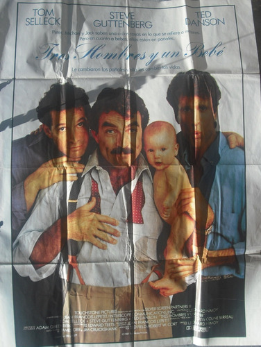 Afiche Original De La Película Tres Hombres Y Un Bebé