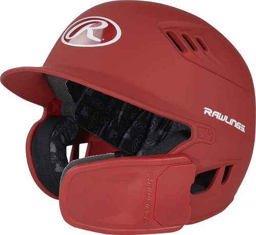 Casco De Bateo De Béisbol Y Softbol Rawlings Junior Scarlet