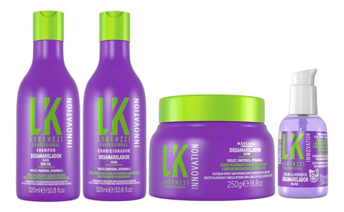 Kit Lokenzzi Desamarelador Shampoo + Cond + Mascara + Serum