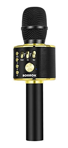 Bonaok Micrófono De Karaoke Bluetooth Inalámbrico, Máquina D