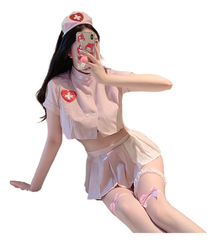 Conjunto De Falda Plisada Sexy Pyjamas Cos Nurse