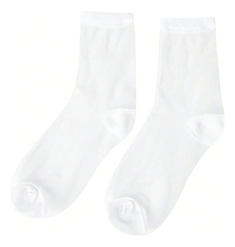 5 Pares De Calcetines Transparentes De Malla Para Mujer,