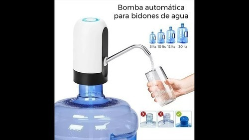 Imagen 5 de 6 de Dispenser Bomba De Agua Bidon Automatico Usb Recargable