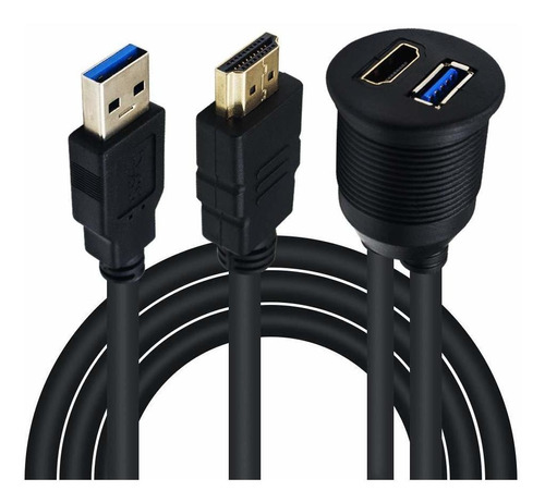 Cable De Montaje De Extension Usb 3.0 Y Hdmi Macho A Hembra